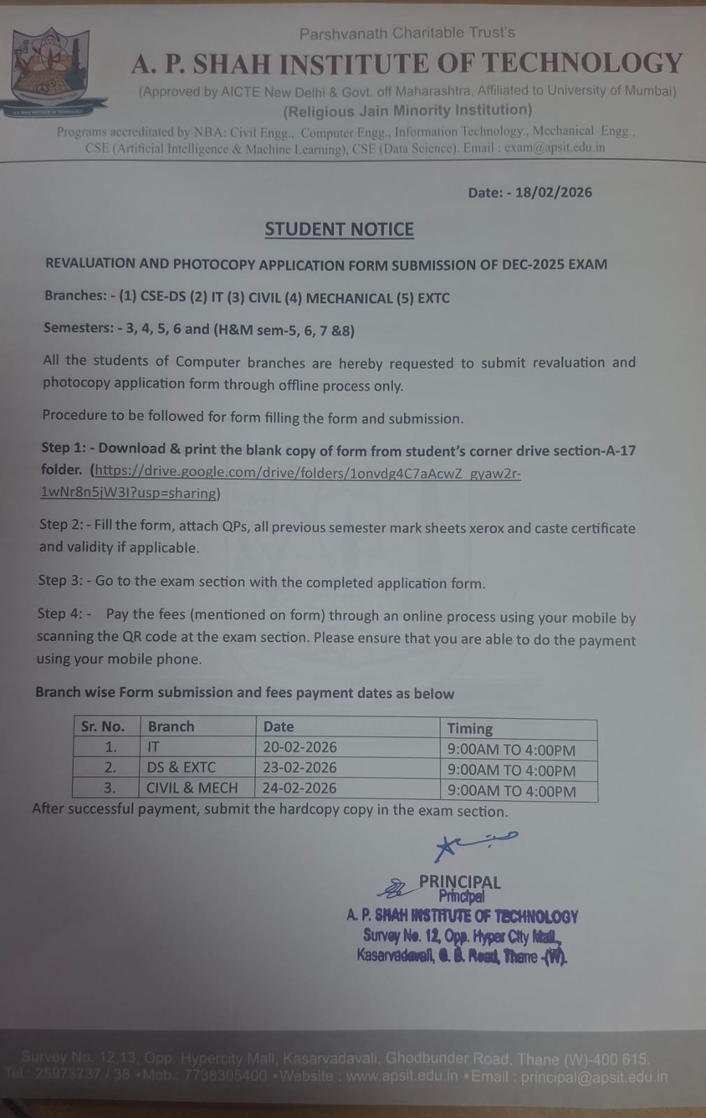 Attachment Notice Revaluation Photocopy Sem-3-4-5-6 of DEC-2025 Exam.jpeg