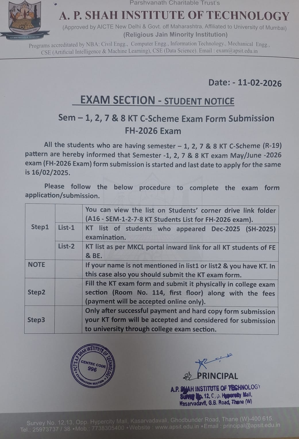 Attachment KT Exam Form Submission C-Scheme Sem-1-2-7-8 Student Notice for FH-2026 EXAM.jpeg